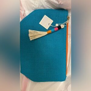 Shiraleah Teal Clutch with Multicolor Tassel